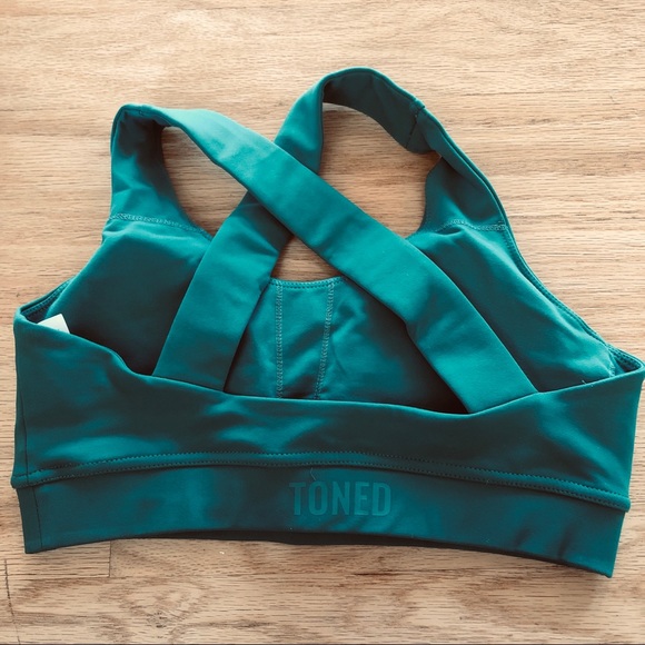 TONED Emerald Green High Support Sports Bra - Picture 3 of 4